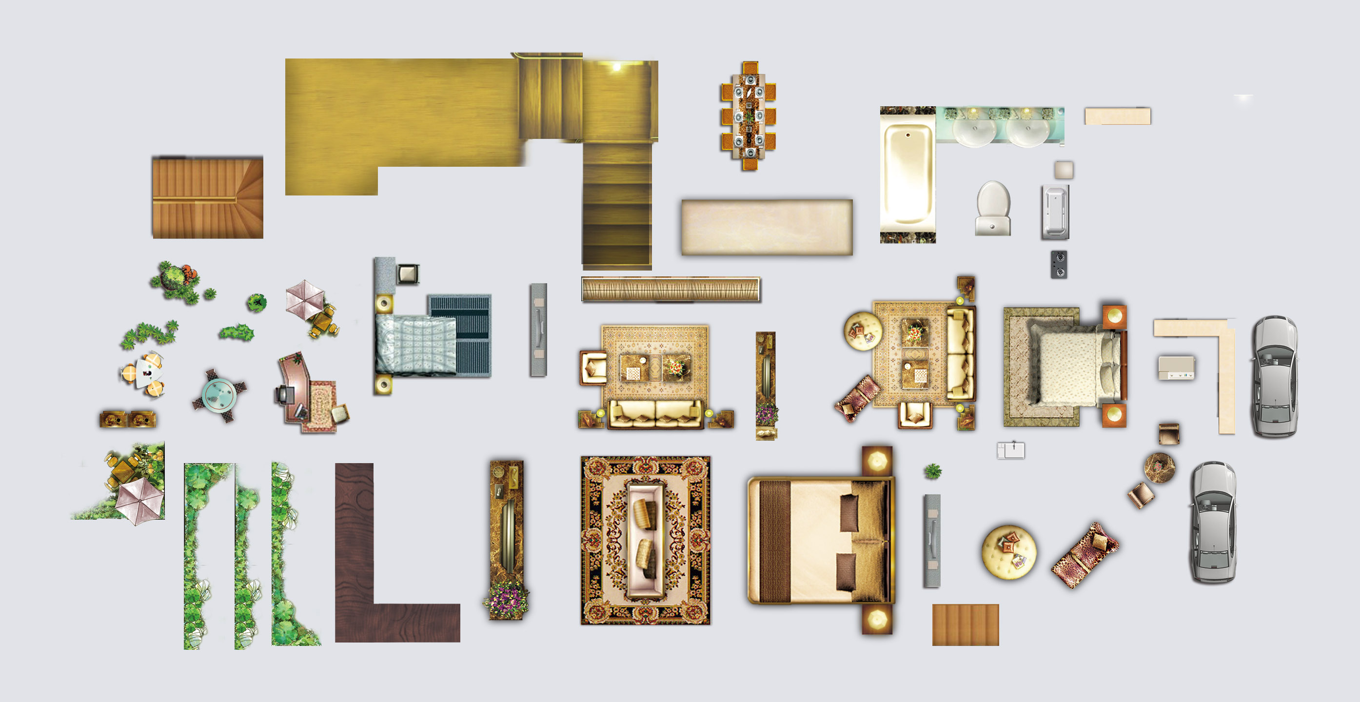 金螳螂設(shè)計(jì)師必備 國(guó)際頂級(jí)100套PSD彩平素材與圖塊集，涵蓋家用電器元素